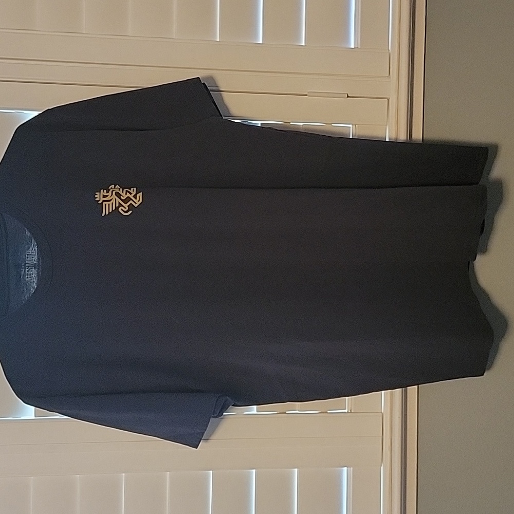 Anvil Dark Blue Tee with Gold Emblem